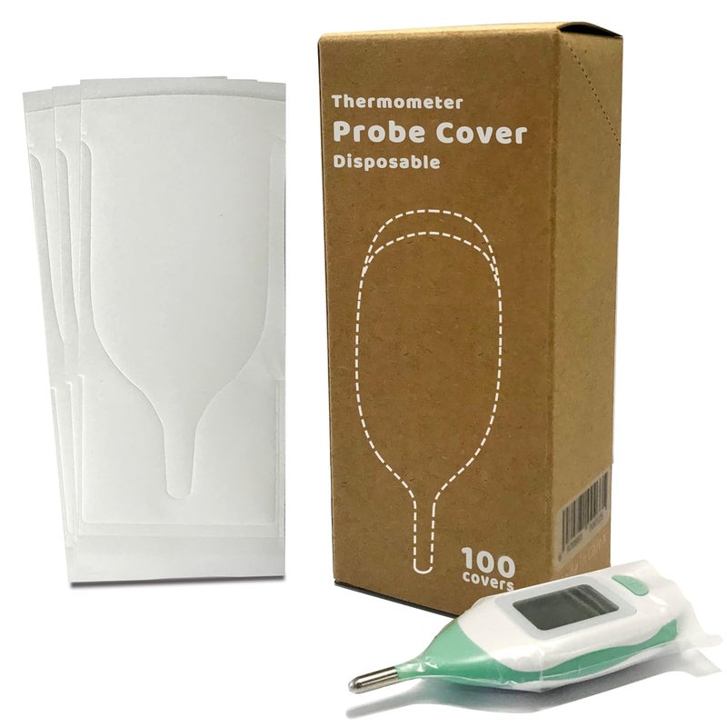 Nomeoop Disposable Cover for Rectal Thermometers - Special for Large Display & Short Probe Baby/Pet Rectal Thermometers (Covers -100 pcs) - Image 1